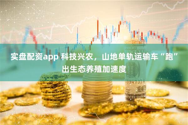 实盘配资app 科技兴农，山地单轨运输车“跑”出生态养殖加速度